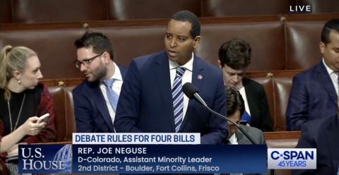 Assistant Democratic Leader Joe Neguse on House Floor